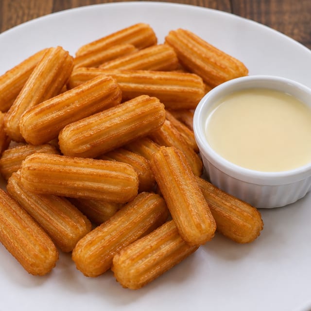 Churros With Condensed Milk 🍯.