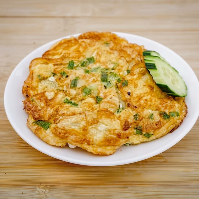 It's Thai Omelette Over Rice.