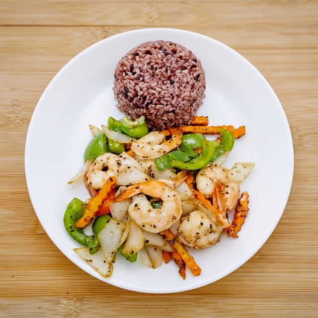 Shrimp with Black Pepper.